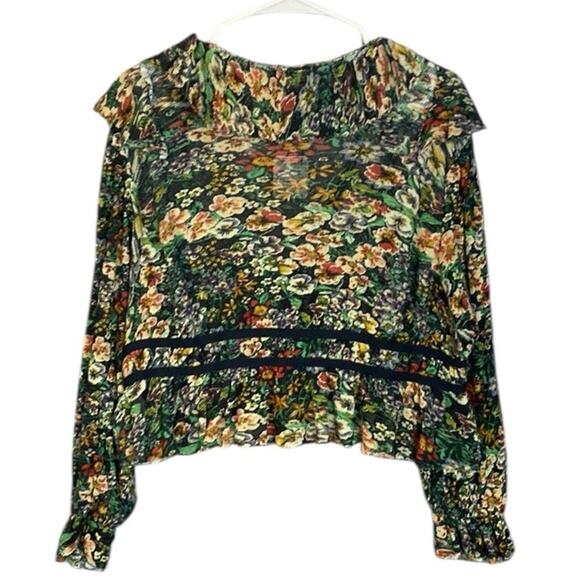 NWT Free People Rudi Ruffle Top Women's Large - Picture 3 of 8